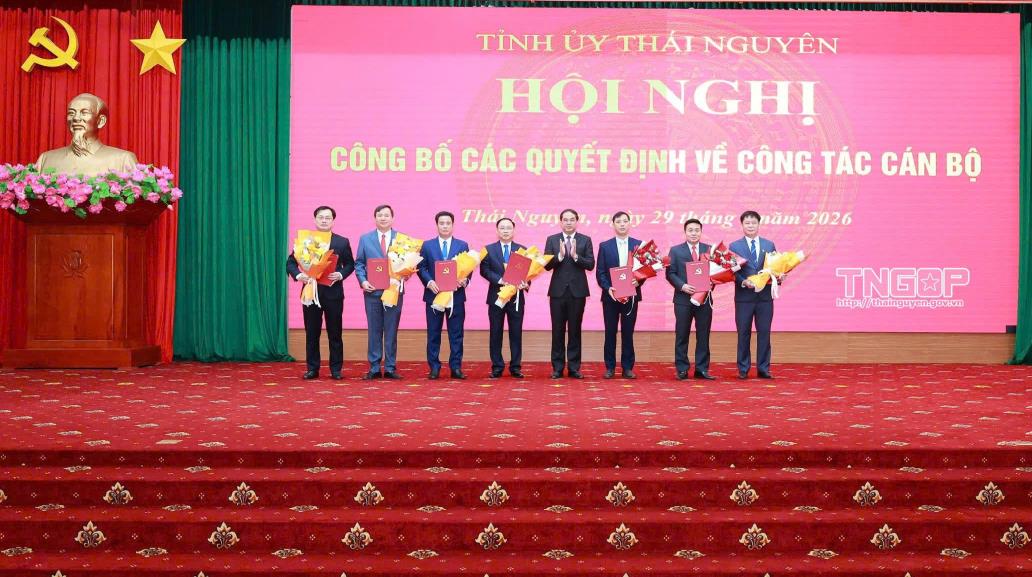 Tỉnh Thái Nguyên luân chuyển, điều động, bổ nhiệm 39 cán bộ